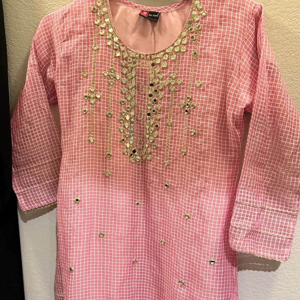 Pink Embroidered Tunic